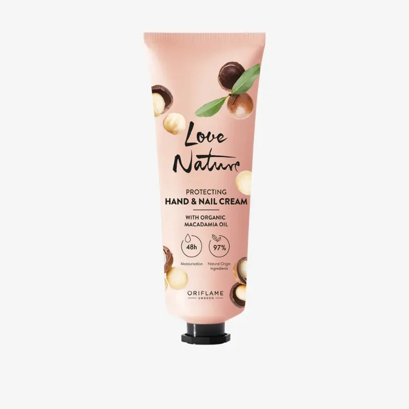 [ORIFLAME]Love Nature Protecting Hand & Nail Cream with Organic Macadamia Oil