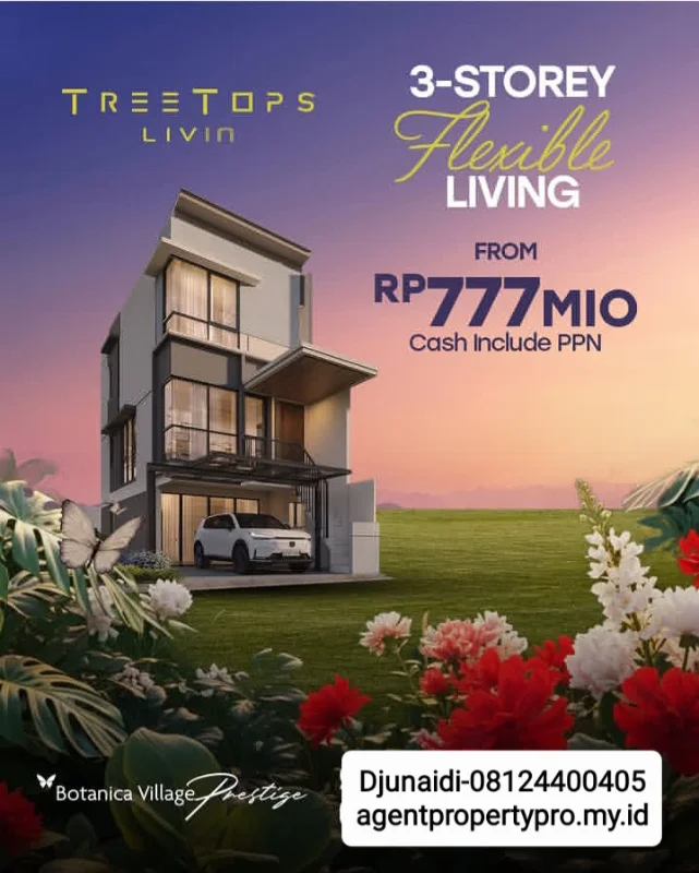 [PROPERTYPRO]TreeTops Prestige Livin -Botanica Village Prestige Manadoo