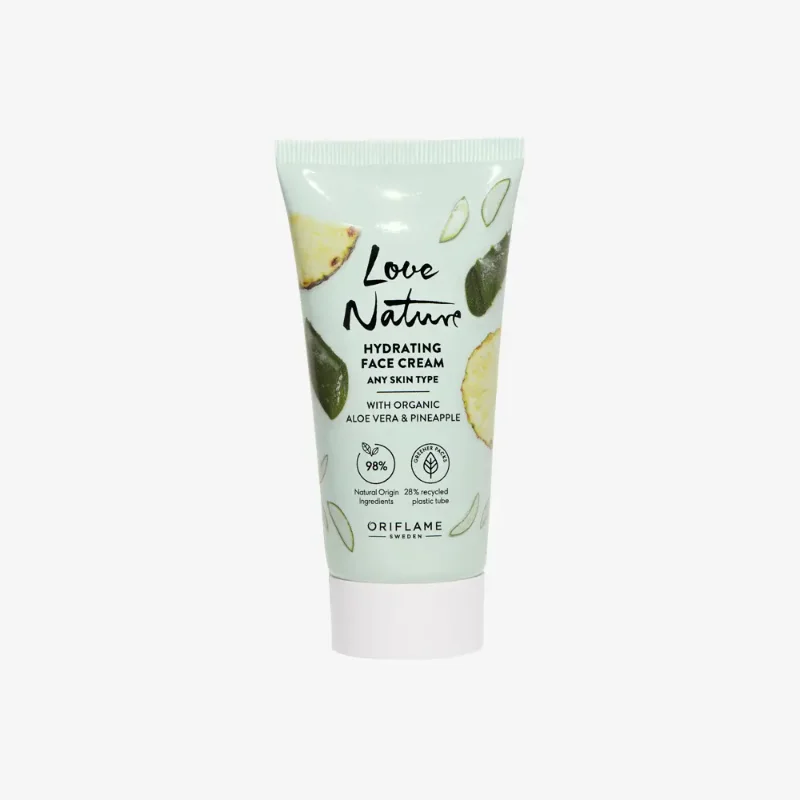 [ORIFLAME]LOVE NATURE Hydrating Face Cream with Organic Aloe Vera & Pineapple