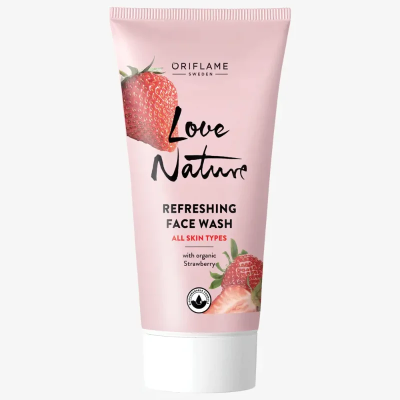 [ORIFLAME]LOVE NATURE Refreshing Face Wash with Organic Strawberry