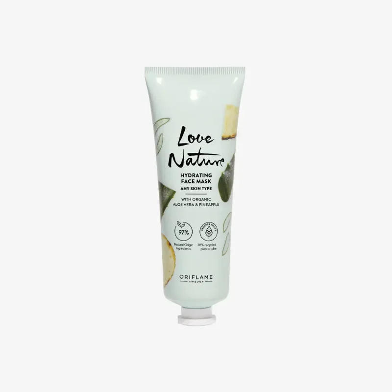 [ORIFLAME]LOVE NATURE Hydrating Face Mask with Organic Aloe Vera & Pineapple