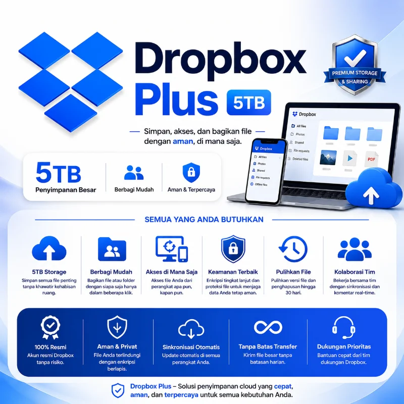 DropBox Plus 5 TB